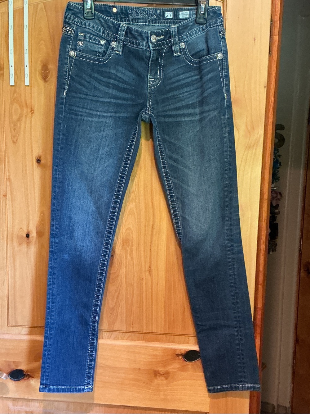 Miss Me Blue Wash Skinny Jeans 27
